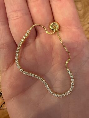 Gold-Tone Tennis Bracelet